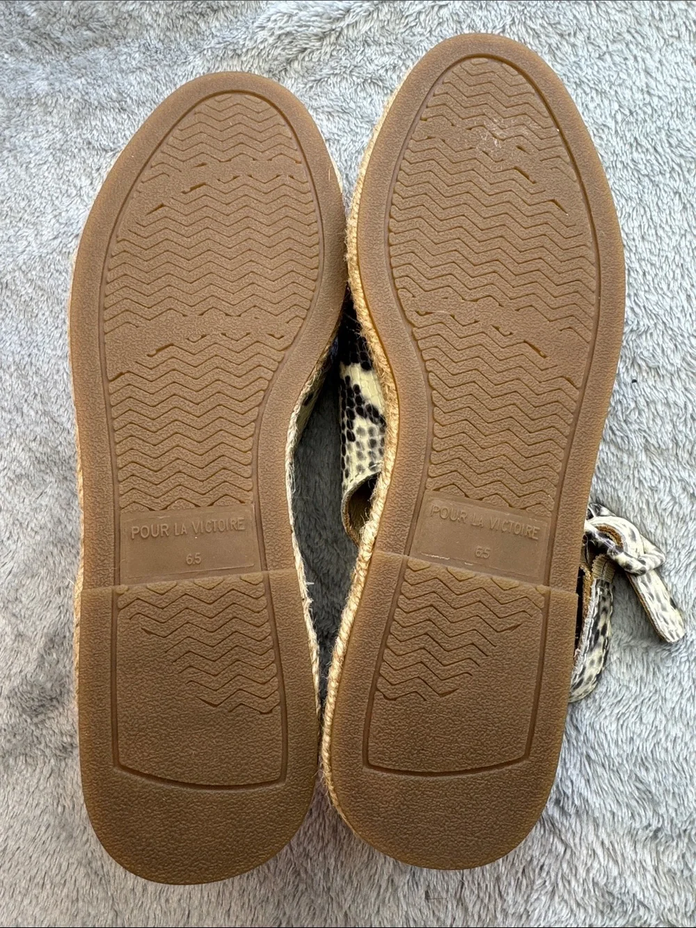 NWOT Pour La Victoire Olivia Snakeskin Espadrille Sandals Size 6.5